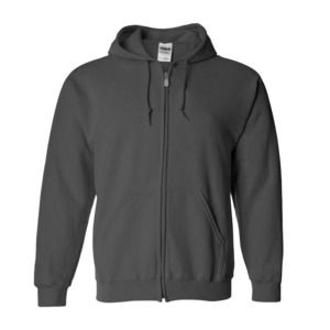 Gildan 18600 - FULL ZIP HOODED SWEATSHIRT 8 oz. Black