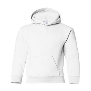 Gildan 18500B - YOUTH HOODED SWEATSHIRT 8 oz. White