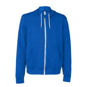 Bella+Canvas 3739 - Unisex Poly-Cotton Fleece Full-Zip Hoodie True Royal