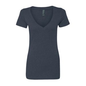 Next Level 6640 - Ladies' CVC Deep V Midnight Navy