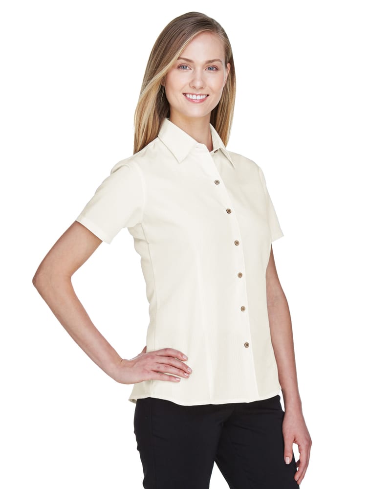 Harriton M560W - Ladies Barbados Textured Camp Shirt