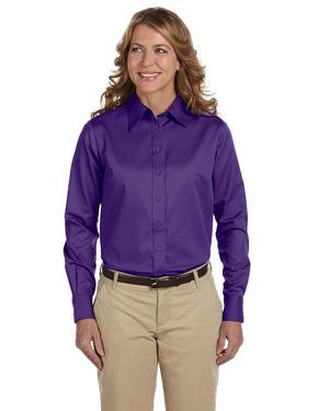 Harriton M500W - Ladies Easy Blend Long-Sleeve Twill Shirt with Stain-Release