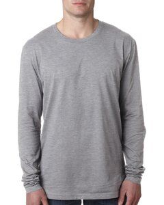 Next Level 3601 - Premium Long Sleeve Crew Heather Grey