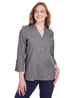 Devon & Jones DG562W - Ladies Crown Collection Stretch Pinpoint Chambray 3/4 Sleeve Blouse