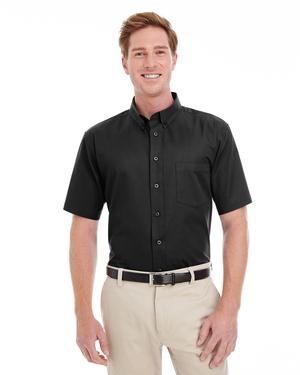 Harriton M582 - Mens Foundation 100% Cotton Short Sleeve Twill Shirt Teflon